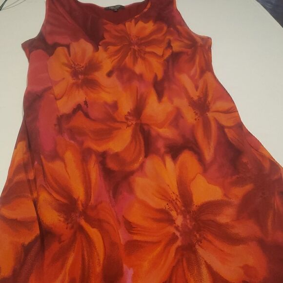 Karen Kane floral fully lined shift style dress size OX - Picture 10 of 11